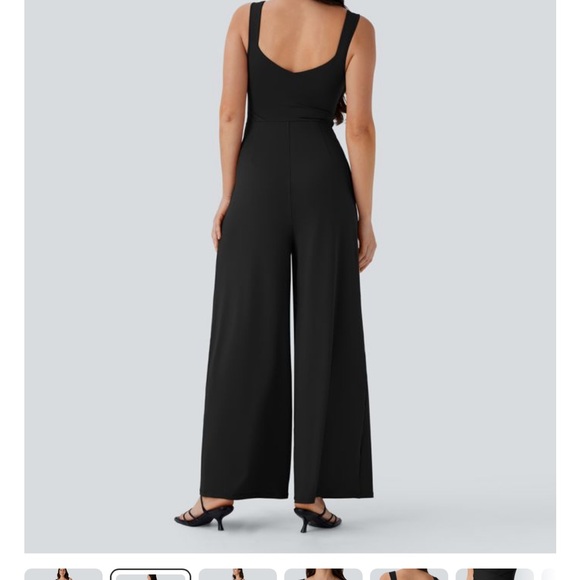HALARA Elegant Black Wide-Leg Jumpsuit - Picture 2 of 6